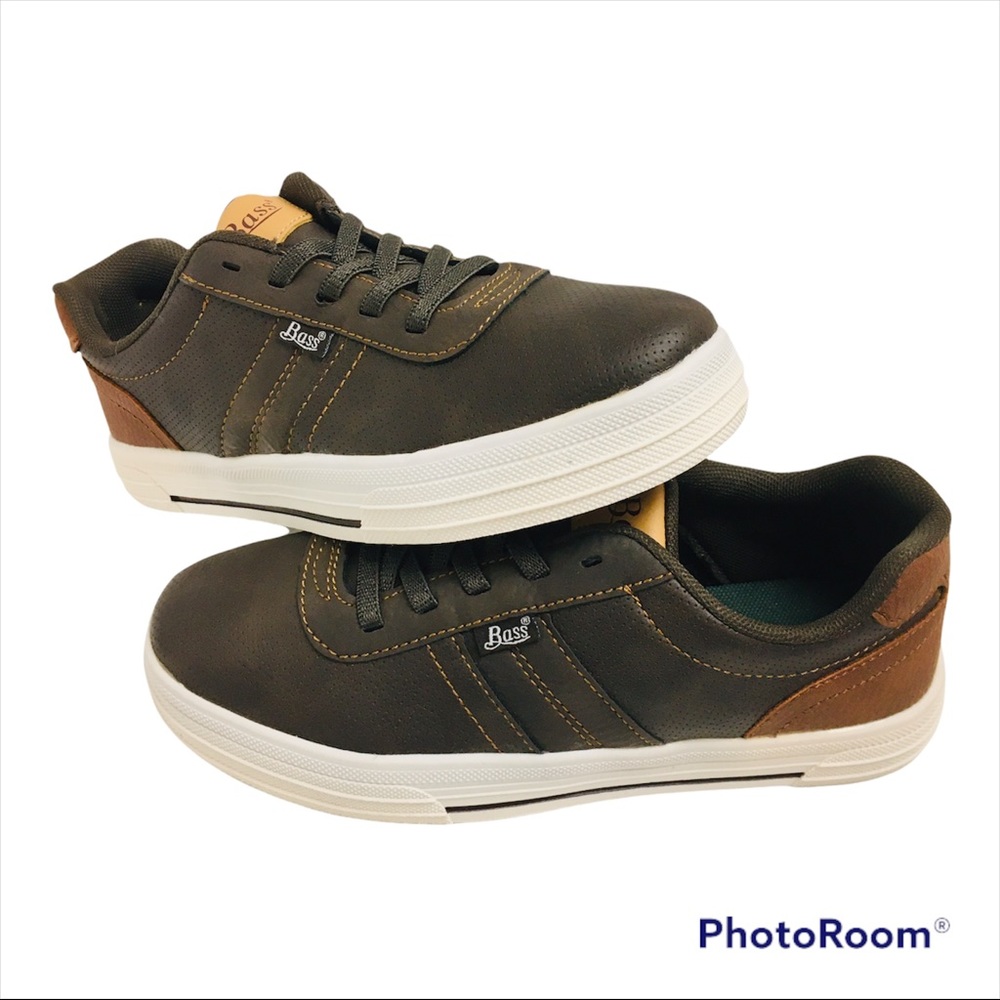 G.H. BASS & CO. Slip-On Laced Shoe Boy's Size 3 Kid's Medium Width Brown/Tan NEW - Picture 5 of 16